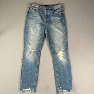 BLACK ORCHID JOAN Straight High Waist Distressed Jeans Womens‎ Size 28